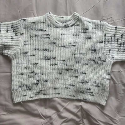 Pull blanc en maille Gémo très bon état 